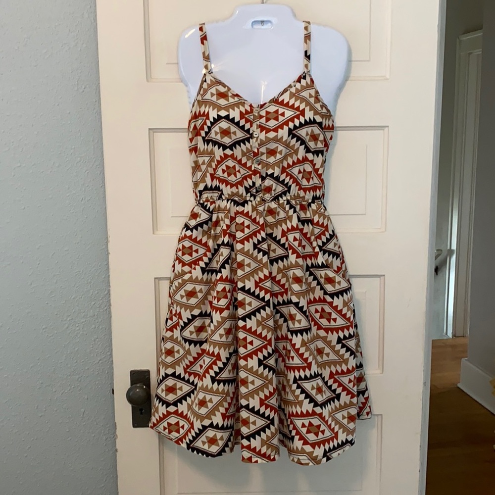 Aztec vibes, summer dress with pockets 🤎